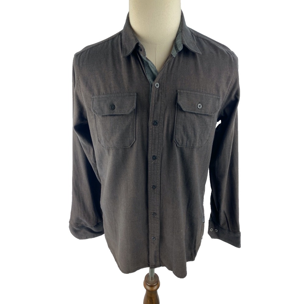 Kuhl Descendr Flannel‎ Shirt Mens M Brown Button Up Long Sleeve Outdoor 7244